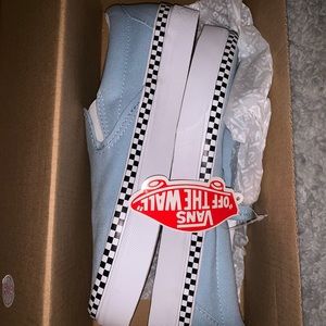Light blue slip on vans - never worn